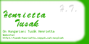 henrietta tusak business card